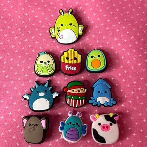 10 Squishmallow Croc Charms